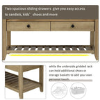 Storage Bench Multipurpose Entryway Bench Shoe Rack with Seat