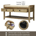 Storage Bench Multipurpose Entryway Bench Shoe Rack with Seat