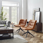 Armless Swivel Home Office Chair - Faux Leather