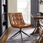 Armless Swivel Home Office Chair - Faux Leather