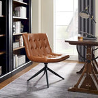 Armless Swivel Home Office Chair - Faux Leather