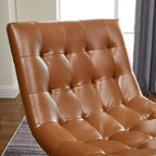 Armless Swivel Home Office Chair - Faux Leather