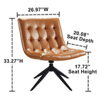 Armless Swivel Home Office Chair - Faux Leather