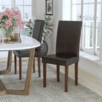 Tufted Parsons Chair with Side Panel Detail