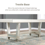 84-Inch Expandable Dining Table with Leaf - High Gloss Finish