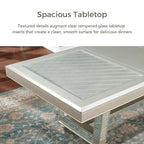 84-Inch Expandable Dining Table with Leaf - High Gloss Finish