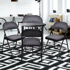 4 PCS Folding Chairs with Metal Frame Portable Chairs with Padded Seat