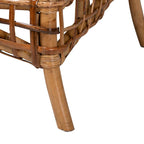 Bohemian Natural Rattan Arm Chair with Removable Cushion