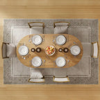 Nordic Style Solid Wood Oval Dining Table - Perfect for 6 People Gatherings 67 - 67*34*30