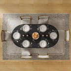 Nordic Style Solid Wood Oval Dining Table - Perfect for 6 People Gatherings 67 - 67*34*30