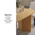 Nordic Style Solid Wood Oval Dining Table - Perfect for 6 People Gatherings 67 - 67*34*30