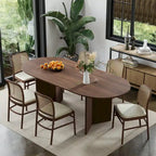 Nordic Style Solid Wood Oval Dining Table - Perfect for 6 People Gatherings 67 - 67*34*30