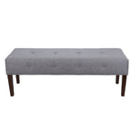 Transitional Tufted Upholstered Indoor Living Room Bench