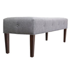 Transitional Tufted Upholstered Indoor Living Room Bench
