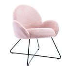 Modern Fleece Upholstered Accent Chair with Armrests