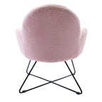 Modern Fleece Upholstered Accent Chair with Armrests