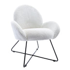 Modern Fleece Upholstered Accent Chair with Armrests