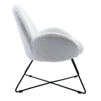Modern Fleece Upholstered Accent Chair with Armrests