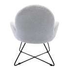 Modern Fleece Upholstered Accent Chair with Armrests
