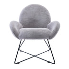 Modern Fleece Upholstered Accent Chair with Armrests