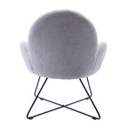 Modern Fleece Upholstered Accent Chair with Armrests