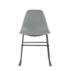 Modern Armless Dining Chairs with Iron Legs, Set of 2