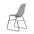 Modern Armless Dining Chairs with Iron Legs, Set of 2