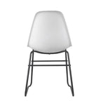 Modern Armless Dining Chairs with Iron Legs, Set of 2