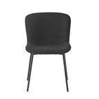 Fabric Upholstered Dining Chairs with Steel Legs, Set of 2