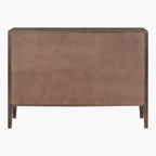 2-Door Wooden Storage Cabinet with Adjustable Shelf and Oak Legs