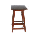 A-frame Espresso Writing Desk with Side Shelves