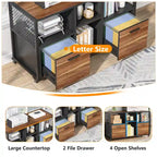Modern File Cabinet Mobile Lateral Filing Cabinet for Home Office