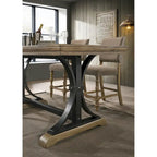 Counter Height Dining Table with Nailhead Trim - Driftwood Finish