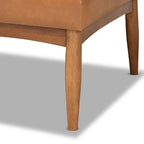 Faux Leather Dining Nook Banquette Set - 2 Benches, Mid-Century