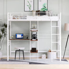 Twin Size Metal Loft Bed Twin Size Metal Loft Bed