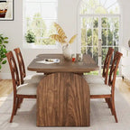 63-inches Retro Wood Dining Table for 4- 6 People