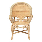 Bohemian Natural Rattan Accent Chair - Handcrafted