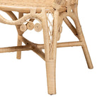 Bohemian Natural Rattan Accent Chair - Handcrafted
