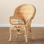 Bohemian Natural Rattan Accent Chair - Handcrafted