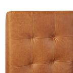 Full Grain Italian Leather Tufted Wall-Mounted Headboard