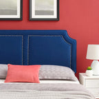 Performance Velvet King and California King Headboard with Nailhead Trim