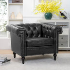 PU Leather Accent Chairs Living Room Arm Chairs