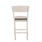 2-Piece Counter Height Dining Chair Set - Brown Oak and Gray Fabric