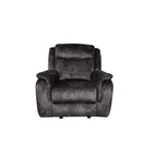 39-Inch Manual Glider Recliner Chair with Pocket Coils - Gray Faux Suede