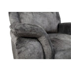 39-Inch Manual Glider Recliner Chair with Pocket Coils - Gray Faux Suede