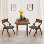 2-Piece Upholstered Folding Dining Chair, Space Saving Wood Chairs - 2-Pack