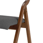 2-Piece Upholstered Folding Dining Chair, Space Saving Wood Chairs - 2-Pack