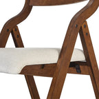 2-Piece Upholstered Folding Dining Chair, Space Saving Wood Chairs - 2-Pack