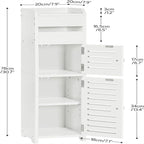 Small Bathroom Storage Cabinet with Door - 7.9D x 7.9W x 30.7H
